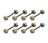 sourcing map 8pcs Métal Sac Sangle Connecter Boucles, 25x35mm Porte-monnaie Vis Fixation Rivets Barbell Forme pour Sac Main Ceinture Poignée Connectif Décoration (Bronze Ton)