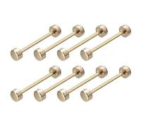 sourcing map 8pcs Métal Sac Sangle Connecter Boucles, 32x42mm Porte-monnaie Vis Fixation Rivets Barbell Forme pour Sac Main Ceinture Poignée Connectif Décoration (Lumière Doré)