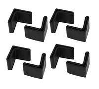 sourcing map 8PCS Meuble pied tampon protecteur couvre-jambes Forme angle 35mm x 35mm