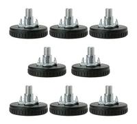 sourcing map 8pcs Pieds de Meubles Réglables Nivellement Patin Base Jambe Pied de Table Chaise Ajustables Protection Sol Visser Patin de Meuble écrous en T M8 x 18 x 40mm