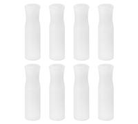 sourcing map 8pcs Silicone Paille Conseils, Métal Paille Couvertures, Doux Réutilisable Pailles Conseils pour 1/4 pouce(6mm) OD Inox Acier Pailles, Blanc