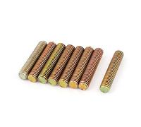 sourcing map 8pcs Tige Filetée M6x30mm 1mm Pas Bronze Tone | métal fileté mâle