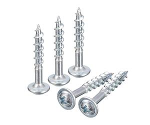 sourcing map #8x1" Poche Trou Vis, 100pcs Phillips Conduite Soi Taraudage Bois Vis avec Zinc Plaqué pour Travail Bois