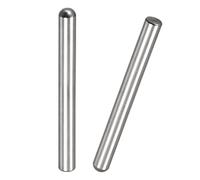 sourcing map 8x80mm Goujons Goupilles, 2pcs 304 Inox Acier Rond Tête Plat Chanfreiné Terminal Cheville Broche Bois Superposé Lit Étagère Chevilles Support Étagères Attacher Éléments
