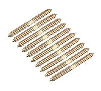sourcing map 8x80mm Vis Double Filetage Boulon Cintre, 80pcs Double Terminal Autotaraudant Vis Bois Cheville pour Connexion