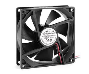 sourcing map 92mmx92mmx25mm 9225 24V DC Ventilateur Longue durée Vie Roulement Bille Double