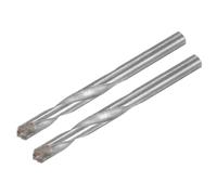 sourcing map 9mm Coupe Dia Cimenté Carbure Foret Hélicoïdal avec Rond Droit Tige pour Acier Trempé Acier Inox, 110mm Longueur 2 Pcs