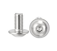 sourcing map À Bride Vis à Tête Cylindrique à Six Pans Creux M5x10mm Vis à Six Pans Creux 304 Acier Inoxydable Attaches Boulons Entièrement Fileté Machine Vis 25Pcs
