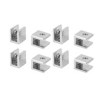 sourcing map A16063000ux0364 à fixation murale réglable en alliage de zinc étagère en verre Clip Clamp support support (lot de 8)