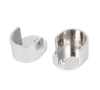 sourcing map A16071200ux0220 Closet Tige Flange Armoire Armoire 26 mm de diamètre en métal Tube rond Tige Flange support support 2 pcs