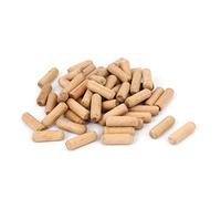 sourcing map A16080100ux0165 10 x 30 mm rond cannelé Bois Cabinet tiroir en bois Craft goupilles - Marron clair (lot de 50)