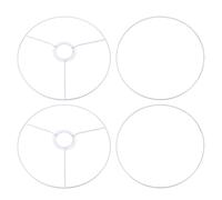 sourcing map Abat-jour Anneau 250mm Diamètre Abat-jour Support Cadre Anneau pour Lampe Prise Cuit Revêtement Fer 2 Ensemble