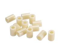 sourcing map ABS Rond écarteurs Rondelle ID 8.2mm OD 14mm Longueur 20mm Plastique Entretoise pour 3D Imprimante TV Paroi Montage Électrique Sortie Beige 50Pcs