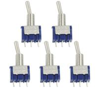sourcing map AC 125V 6A unique Pôle Double Direction SPDT On/On Interrupteur Alterne 5 Pcs