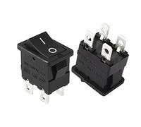 sourcing map AC 12A/125V 10A/250V DPST On Off Bouton 4P 2 Position I/O Bascule Bateau Interrupteur