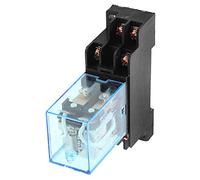 sourcing map AC 220 V Coil 8 broches DIN rail électromagnétique Relais de puissance 10 A Ly2j avec Base