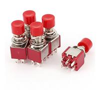 sourcing map AC 250V/2A 120V/5A 6 BROCHES DPDT tactiles Poussoir momentané Tact 5pcs