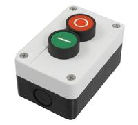 sourcing map AC 600V 10A Panneau vert rouge momentané bouton-poussoir NO/NF Gare