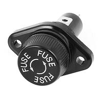 sourcing map AC 600V 30A 2 Terminal Montage sur Panneau 10 x 38 mm Porte Fusible Prise