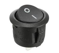 sourcing map AC250V/6A 125V/10A 2 Borne Bascule SPST On/Off 2 Position Rond Bouton Bateau Interrupteur à Bascule