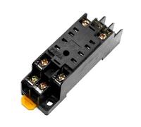 sourcing map AC250V 7A Rail DIN 35 mm broches 8 socle prise relais