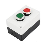 sourcing map AC660V 10 A double momentané Bouton vert rouge boîtier commande l'interrupteur à bouton-poussoir