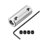 sourcing map Accouplement d'arbre L26xD10 Moteur Roue Coupleur Rigide Connecteur avec Clé À Tête Hexagonale 4mm à 5mm