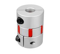 sourcing map Accouplement élastique accouplement complet flexible moteur 40mm Dia 55mm Long 14 à 19mm