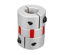 sourcing map Accouplement élastique accouplement complet flexible moteur 40mm Dia 55mm Long 15 à 19mm