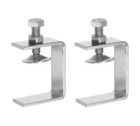 sourcing map Acier Inox C-Pince avec 46mm Large Mâchoire Ouverture pour Travail Bois Soudage Construction Ménage Montage 2 Pcs