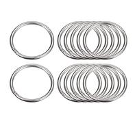 sourcing map Acier Inox Joint Torique, 12pcs 60mm(2.36") Externe Diamètre 4mm Épaisseur Polyvalent Métal Soudé Joints Toriques Rond Anneaux