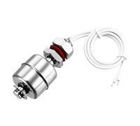 sourcing map Acier Inoxydable Interrupteur à Flotteur pour Eau Pompe Réservoir Piscine Étang Liquide Eau Niveau Capteur M10 61mm Longueur