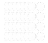 sourcing map Acrylic Keychain Blanks, Round Clear Acrylic Keychains Thick Circle Discs Blanks with Holes for Crafts, Tags, Pendants Hanging Jewelry Making, Labels