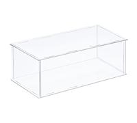 sourcing map Acrylique Affiche Boîte Plastique Boîte Cube Stockage Boîte Transparent Assemblage Antipoussière Vitrine 41x21x15.5cm pour Objets Collection Articles