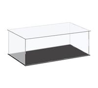 sourcing map Acrylique Affiche Boîte Plastique Boîte Cube Stockage Boîte Transparent Petit Assemblage Antipoussière Vitrine 41x21x15.5cm pour Objets Collection Articles