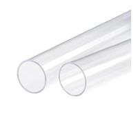 sourcing map Acrylique Tuyau Rigide Rond Tube Transparent 36mm Diamètre Interne 40mm Diamètre Externe 500mm pour Éclairage Modèles Plomberie Artisanat 2Pcs