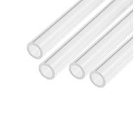 sourcing map Acrylique Tuyau Transparent Rigide Rond Tube 4pcs 10mm ID 14mm OD 6" pour Lampes et Lanternes, Eau refroidisement Système