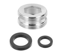 sourcing map Adaptateur aérateur de robinet, M22 mâle vers M22 mâle avec rondelle, longueur 10 mm