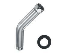 sourcing map Adaptateur coudé pour bras de douche, connecteur 135° G1/2 universel en acier inoxydable pour pommeau de douche mural de salle de bain, long argent