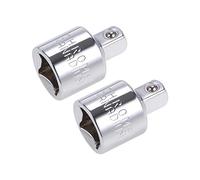 sourcing map Adaptateur Douille Augmentateur Réducteur 3/8 Pouce Femelle à 1/4 Pouce Mâle Cr-V Acier 2Pcs