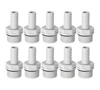 sourcing map Adaptateur raccord flexible PVC 10mm 25/64" Barbillon x1/2" G tuyau mâle 10Pcs