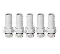 sourcing map Adaptateur raccord flexible PVC 10mm 25/64" Barbillon x1/4" G tuyau mâle 5Pcs