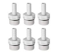 sourcing map Adaptateur raccord flexible PVC 6mm 15/64" Barbillon x1/8" G tuyau mâle 6Pcs 1/2"G x 8mm