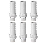 sourcing map Adaptateur raccord flexible PVC 6mm 15/64" Barbillon x1/8" G tuyau mâle 6Pcs 1/8"G x 10mm