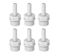 sourcing map Adaptateur raccord flexible PVC 6mm 15/64" Barbillon x1/8" G tuyau mâle 6Pcs 3/8"G x 6mm
