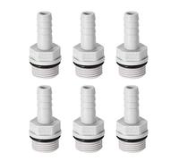 sourcing map Adaptateur raccord flexible PVC 6mm 15/64" Barbillon x1/8" G tuyau mâle 6Pcs 3/8"G x 8mm