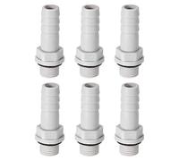 sourcing map Adaptateur raccord flexible PVC 8mm 5/16" Barbillon x1/8" G tuyau mâle 6Pcs