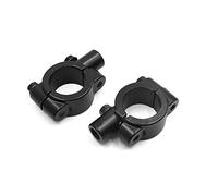 sourcing map Adaptateur Rétroviseur Moto Noir 2Pc Aluminium 10mm 1 Pouce
