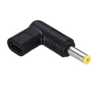 sourcing map Adaptateur USB 3.1 Type-C femelle vers DC mâle, 12 V Type C vers DC4817 4,8 x 1,7 mm Adaptateur coudé pour PD Power Bank PD Source Notebook Tablet