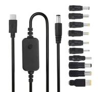 sourcing map Adaptateur USB C vers DC PD avec 10 embouts de connecteur, 1,18 m, 5 V, 9 V, 12 V, 15 V, 20 V, câble de déclenchement PD, câble d'alimentation de type C vers CC pour routeur, ordinateur